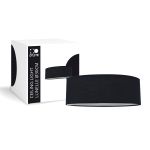 D'Lite Ceiling Light Lunelle 30cm Textile Black | Suitable for 2x E27 