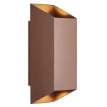 Nordlux Nico Wall Light Aluminium Rusty Up & Down | IP54 - Suitable for 2x GU10