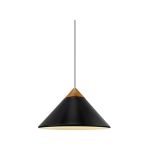 DFTP by Nordlux Kinto Pendant Metal and Wood Black | 420mm - Suitable for E27
