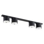 Emibig Ceiling Light Nano Steel Black | Suitable for 4x GU10 (AR111) - Max 12W
