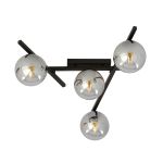 Emibig Ceiling Light Smart Steel Black | Suitable for 4x E14 - Max 10W