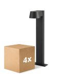 Multipack 4x D'Lite Pedestal Lamp Lira Black 7W 600lm 830 Warm White | IP54