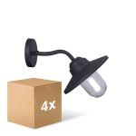 Multipack 4x D'Lite Wall Light Ember Black | IP54 - Suitable for 1x E27