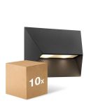 Multipack 10x Nordlux Pontio Wall Light Aluminium Black | IP54 - Suitable for 2x GU10