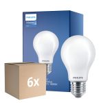 Multipack 6x Philips MASTERValue LED E27 Pear Frosted 11.2W 1521lm - 940 Cool White | Best Colour Rendering - Dimmable - Replaces 100W