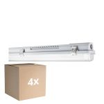 Multipack 4x Ledvance LED Damp Proof Housing MT Gen 3 IP65 | Suitable for 1x150cm LED Tube