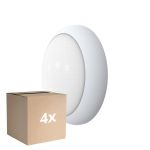 Multipack 4x Noxion LED Bulkhead Pro V2 12/16/20W 2400lm - 830-840-865 CCT | 325mm - IP65 + Ring White