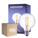 Multipack 15x Noxion Lucent LED E27 Globe Filament Clear 7W 806lm - 827 Warm White | Replaces 60W