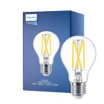 Philips Master LED E27 Pear Filament Clear 5.9W 806lm - 922-927 Dim To Warm | Best Colour Rendering - Dimmable - Replaces 60W