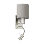 Eglo Wall Light Pasteri Steel Satin Nickel 40 | IP20 - Incl. Spot and Excl. 1x E27