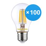 Multipack 100x Noxion Lucent LED E27 Pear Filament Clear 4.5W 470lm - 822-827 Dim To Warm | Dimmable - Replaces 40W
