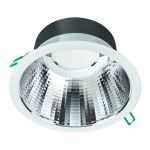Philips LED Downlight Coreline DN142B Aluminium White 11W 1200lm 60D - 830 Warm White | Cutout 155mm - IP20 - UGR<19