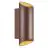 Nordlux Nico Wall Light Aluminium Rusty Up & Down | IP54 - Suitable for 2x GU10