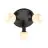 Nordlux Milford Ceiling Light Glass Mini 3-Rondel Black | Suitable for 3x E14