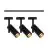 Nordlux Jerome Complete Set 1-Phase Rail 1 Meter Black | incl. 3x Spot