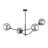 Emibig Ceiling Light Hunter Steel Black | Suitable for 4x E14 - Max 10W