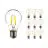 Multipack 10x Noxion Lucent LED E27 Pear Filament Clear 7W 806lm - 822-827 Dim To Warm | Dimmable - Replaces 60W