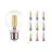 Multipack 10x Noxion Lucent LED E27 Pear Filament Clear 4.5W 470lm - 822-827 Dim To Warm | Dimmable - Replaces 40W