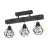 Eglo Ceiling Light Townshend 5 Steel Wood Black | IP20 - Suitable for 3x E27 
