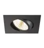 SLV New Tria 68 Spot Aluminium Black Square 11W 700lm 38D - 918-930 Dim To Warm | Cutout 68mm - Best Colour Rendering