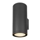 SLV Enola Up/Down Wall Light Aluminium Grey Round 55W 6000lm - 930-940 CCT | Outdoor - IP65 - Best Colour Rendering