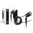 D'Lite Spike Light Fuse Power Cable Black | IP65 - Suitable for 1x GU10 | incl. cable 2 Meter
