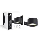 D'Lite Wall Light Lucia Black 1.5W - 830 Warm White | IP54 - Solar Battery - Light Sensor