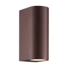 Nordlux Dion Wall Light Aluminium Rusty Up & Down | Suitable for 2x GU10