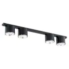 Emibig Ceiling Light Nano Steel Black | Suitable for 4x GU10 (AR111) - Max 12W