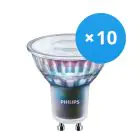 Multipack 10x Philips MASTER LED Spot ExpertColor GU10 PAR16 3.9W 280lm 25D - 930 Warm White | Best Colour Rendering - Dimmable - Replaces 35W