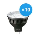 Multipack 10x Philips Master LED Spot GU5.3 MR16 7.5W 500lm 24D - 930 Warm White | Best Colour Rendering - Dimmable - Replaces 50W