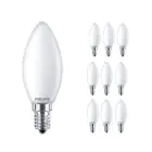 Multipack 10x Philips Corepro LED Candle E14 Frosted 4.3W 470lm - 827 Extra Warm White | Replaces 40W