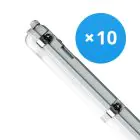Multipack 10x Noxion LED Waterproof Batten Poseidon V3.0 18-30W 2340-4200lm - 830-865 CCT | 120cm - Through Wiring (5x2.5mm2)