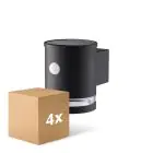 Multipack 4x D'Lite Wall Light Solis Solar Black Up & Down - 830 Warm White | IP54 - Motion Sensor
