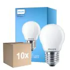Multipack 10x Philips Corepro LED Lustre E27 Ball Frosted 6.5W 806lm - 840 Cool White | Replaces 60W