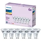 Multipack 6x Philips LED Spot GU10 PAR16 5W 355lm 36D - 827 Extra Warm White