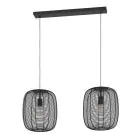 Eglo Pendant Rinroe Steel Black | Suitable for 2x E27